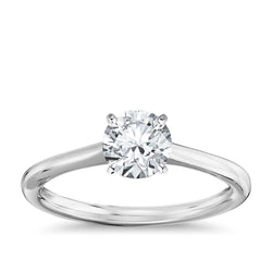 Solitaire 1 karaat Diamanten verlovingsring goud wit 14K