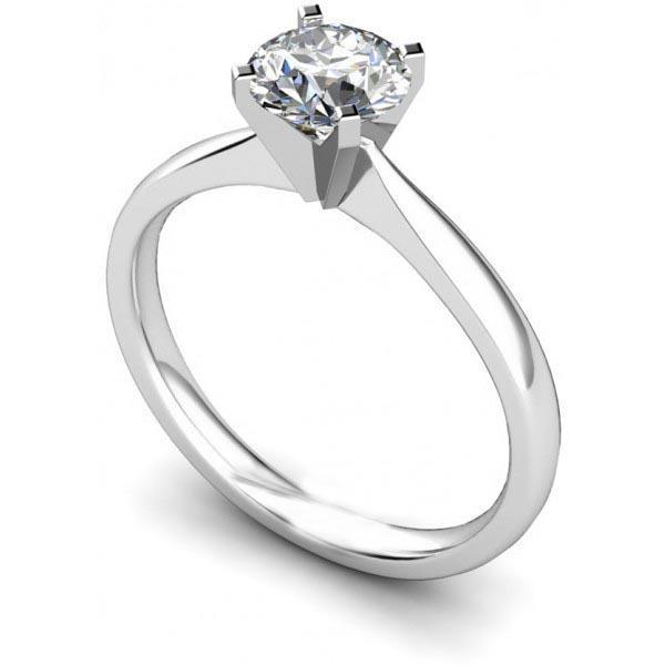 Solitaire 1 kt ronde geslepen diamanten trouwring - harrychadent.nl