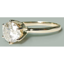 Afbeelding in Gallery-weergave laden, Solitaire 1.50 Karaat Ronde Diamanten Ring Geel Goud 14K - harrychadent.nl
