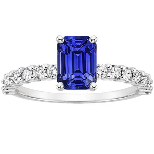 Solitaire Ceylon Sapphire Met Accenten Ring & Diamanten 5 Karaat - harrychadent.nl