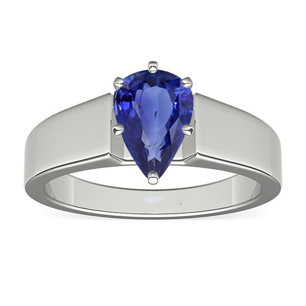 Solitaire Ceylon Sapphire Ring 1.50 Karaat Prong Set Dames Sieraden - harrychadent.nl