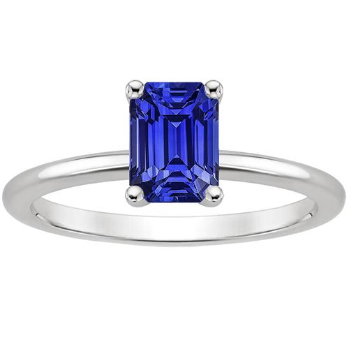 Solitaire Ceylon Sapphire Ring Prong Setting smaragd geslepen goud 3 karaat - harrychadent.nl