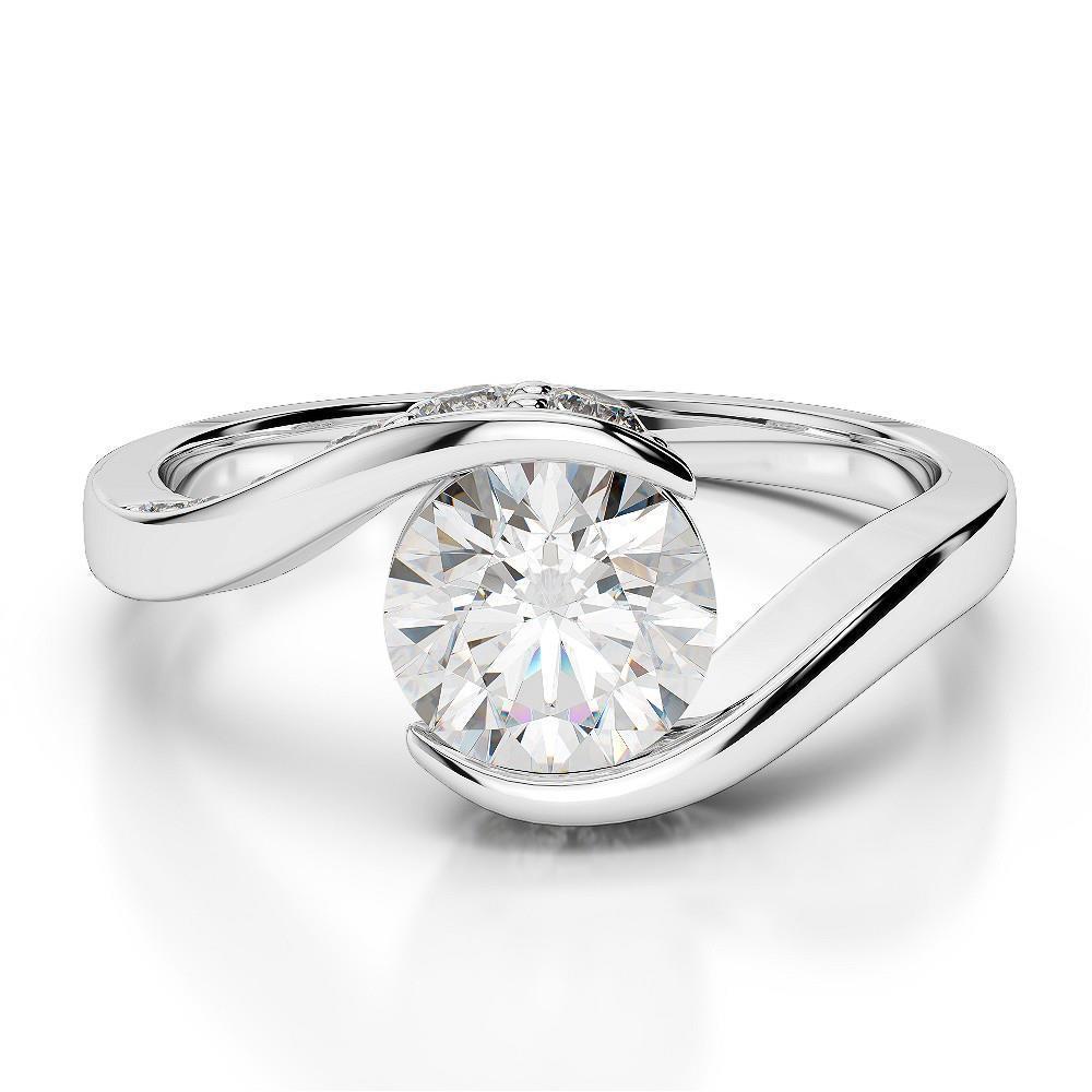 Solitaire Diamanten Ring Witgoud Lady Fine Jewelry 2 karaat - harrychadent.nl