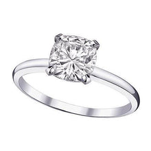 Afbeelding in Gallery-weergave laden, Solitaire Diamond 2.01 karaat kussen diamanten ring - harrychadent.nl

