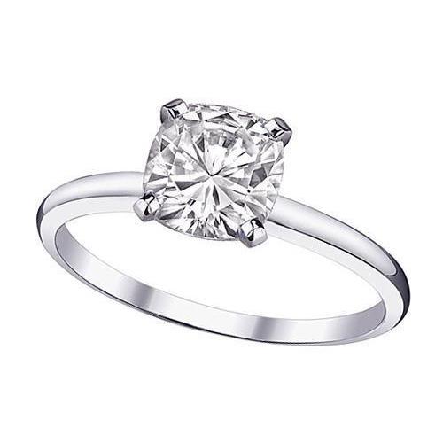 Solitaire Diamond 2.01 karaat kussen diamanten ring - harrychadent.nl