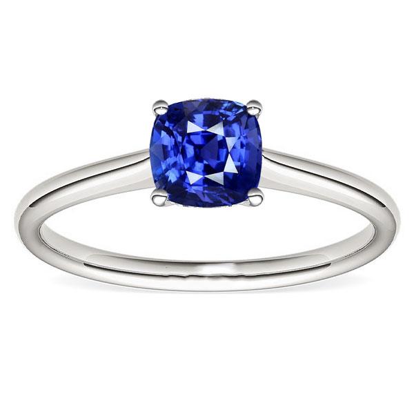 Solitaire Edelsteen Sieraden Kussen Ceylon Sapphire Ring 1,50 Karaat - harrychadent.nl