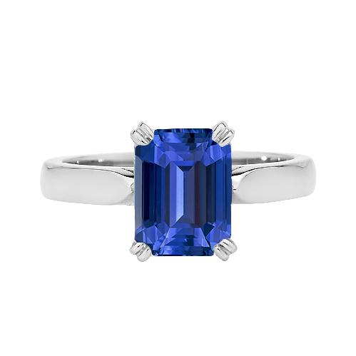 Solitaire Emerald Ring Prong Set Ceylon Sapphire 2,50 karaat goud 14K - harrychadent.nl
