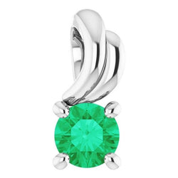 Solitaire Hanger Groene Smaragd 2,50 Karaat Dames Sieraden Nieuw