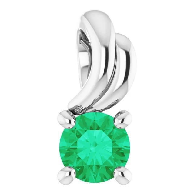 Solitaire Hanger Groene Smaragd 2,50 Karaat Dames Sieraden Nieuw - harrychadent.nl