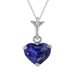 Solitaire Heart Ceylon Sapphire Fancy hanger 14K goud 2,50 karaat