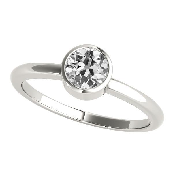 Solitaire Lady's Wedding Ring Old Miner Diamond Bezel Set 1,50 karaat - harrychadent.nl