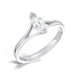 Solitaire Marquise Cut 1.50 karaat diamanten verlovingsring