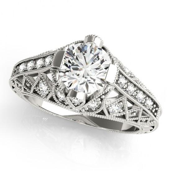 Solitaire Met Accent 1,50 Ct. Diamanten witgouden verlovingsring - harrychadent.nl