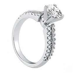 Solitaire Met Accenten 1.05 Karaat Diamanten Verlovingsring Fancy