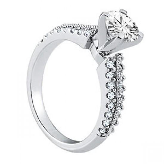 Solitaire Met Accenten 1.05 Karaat Diamanten Verlovingsring Fancy - harrychadent.nl