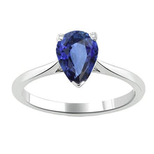 Afbeelding in Gallery-weergave laden, echte pear saffier 1.50karaat ring vooraanzicht
