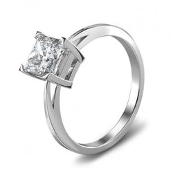 Solitaire Verlovingsring met Briljant Geslepen 2.25 Karaat Natuurlijke uit de a aarde gewonnen Diamant