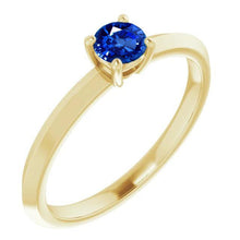 Afbeelding in Gallery-weergave laden, Solitaire Ring Blauwe Saffier 1,25 Karaat Geel Goud 14K Sieraden - harrychadent.nl
