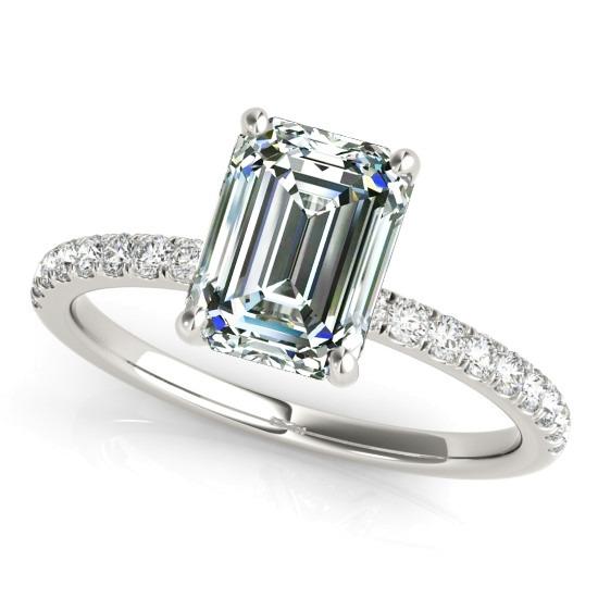 Solitaire Ring Met Accenten Rond & Smaragd Diamant Goud 6,50 Karaat - harrychadent.nl