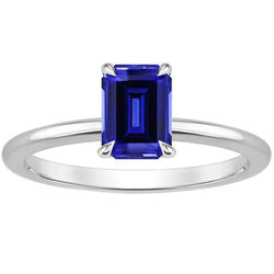 Solitaire Ring Prong Setting smaragd Sri Lankaanse saffier 3 karaat