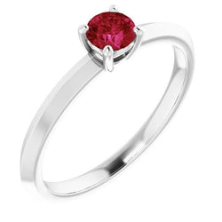 Solitaire Ruby Ring 1,25 Karaat 4 Prong Setting Sieraden Nieuw