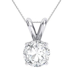 Solitaire Sparkling 1.00 karaat diamanten halsketting hanger goud wit 14K