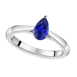 Solitaire Srilanka Sapphire Jubileumring 1 karaat sieraden