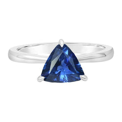 Solitaire Triljoen Diepblauwe Saffier 1,50 karaat Prong Set sieraden