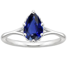 Afbeelding in Gallery-weergave laden, echte pear diamant 2.50karaat ring vooraanzicht
