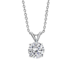 Solitaire diamanten halsketting hanger 1 karaat witgoud vrouwen sieraden