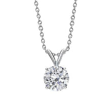 Afbeelding in Gallery-weergave laden, Solitaire diamanten halsketting hanger 1 karaat witgoud vrouwen sieraden - harrychadent.nl
