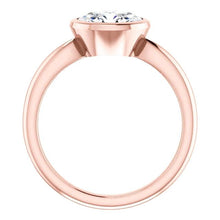 Afbeelding in Gallery-weergave laden, Solitaire diamanten ring 4 karaat bezel instelling Rose gouden sieraden - harrychadent.nl
