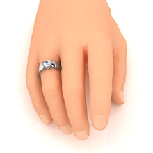 Afbeelding in Gallery-weergave laden, Solitaire diamanten ring met halve omlijsting 1,50 karaat witgoud voor heren

