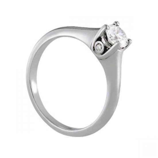 Solitaire diamanten verlovingsring 0,75 karaat witgoud 14K - harrychadent.nl