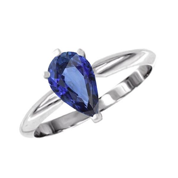 Solitaire gouden sieraden Peer Ceylon Sapphire Ring 2 karaat - harrychadent.nl