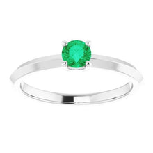 Afbeelding in Gallery-weergave laden, Solitaire groene smaragd ring 1,25 karaat vrouwen sieraden - harrychadent.nl
