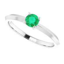 Afbeelding in Gallery-weergave laden, Solitaire groene smaragd ring 1,25 karaat vrouwen sieraden - harrychadent.nl
