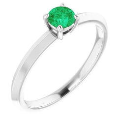 Solitaire groene smaragd ring 1,25 karaat vrouwen sieraden
