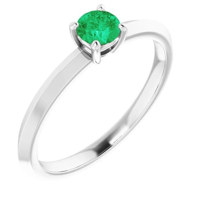 Solitaire groene smaragd ring 1,25 karaat vrouwen sieraden - harrychadent.nl