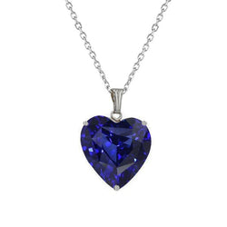 Solitaire hart Ceylon saffier hanger dames sieraden 3 karaat 14K goud
