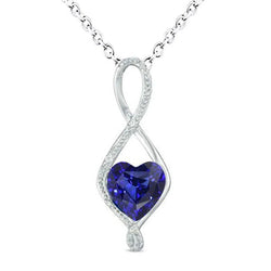 Solitaire hart edelsteen hanger Infinity stijl sieraden 1,50 karaat