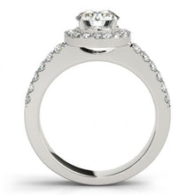 Afbeelding in Gallery-weergave laden, Solitaire met accenten Halo Ring 1,50 karaat ronde diamanten wit goud 14K - harrychadent.nl

