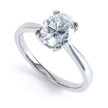Afbeelding in Gallery-weergave laden, Solitaire ovaal 2.50 karaat diamanten verlovingsring 14K witgoud - harrychadent.nl
