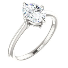 Afbeelding in Gallery-weergave laden, Solitaire ovale diamanten ring 4 karaat 4 griffen in wit goud 14K - harrychadent.nl
