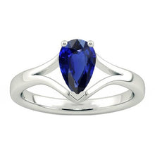 Afbeelding in Gallery-weergave laden, echte pear diamant 2.50karaat ring vooraanzicht
