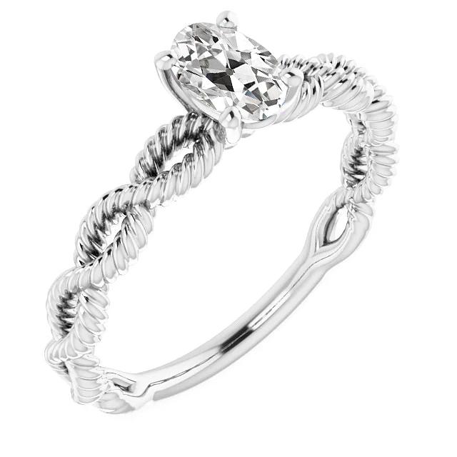 Solitaire ring oud geslepen ovale diamant gedraaid touw stijl 2,50 karaat - harrychadent.nl
