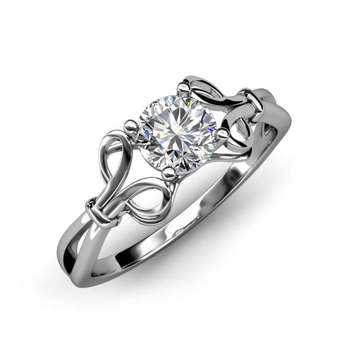 Solitaire ronde 1.50 karaat diamanten verlovingsring wit goud 14K - harrychadent.nl