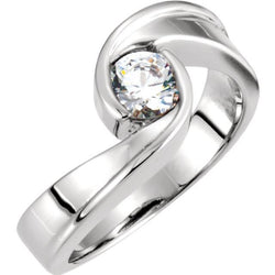 Solitaire ronde diamanten verlovingsring 0,75 karaat