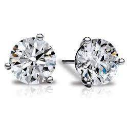 Solitaire ronde geslepen diamanten oorbellen 2 karaat vrouwen sieraden - harrychadent.nl