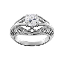 Afbeelding in Gallery-weergave laden, Solitaire ronde oude mijnwerker diamanten ring vintage stijl gespleten schacht 1,75 karaat - harrychadent.nl
